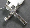 ESTATE .32CT DIAMOND 14KT WHITE GOLD 3D CLASSIC CROSS FLOATING PENDANT #22948