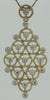 .26CT DIAMOND 14KT YELLOW GOLD 3D MULTI CIRCULAR TEAR DROP ETOILE FUN PENDANT
