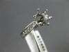 ESTATE .35CT DIAMOND 14KT WHITE GOLD 3D FLOWER SEMI MOUNT ENGAGEMENT RING #17452