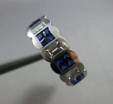 ESTATE 1.41CT BAGUETTE DIAMOND & AAA PRINCESS SAPPHIRE 14KT WHITE GOLD 3D RING