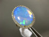 LARGE 7.95CT DIAMOND & AAA OPAL 14KT YELLOW GOLD 3D OVAL HALO ANNIVERSARY RING