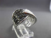 ESTATE WIDE 1.96CTW BLACK & WHITE DIAMOND 18KT WHITE GOLD FILIGREE FUN RING