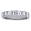ESTATE .69CT DIAMOND 18KT WHITE GOLD 3D CLASSIC SEMI ETERNITY ANNIVERSARY RING