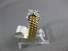 ESTATE .14CT DIAMOND 14KT WHITE & YELLOW TONE GOLD CLASSIC X LOVE ROPE FUN RING