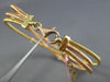 ESTATE .30CT DIAMOND 14KT WHITE & ROSE GOLD CRISS CROSS FLEXIBLE BANGLE BRACELET