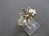 ESTATE LARGE 1.65CT DIAMOND 14KT TWO TONE GOLD SEMI MOUNT ENGAGEMENT RING #18016