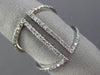 ESTATE WIDE .45CT DIAMOND 14KT WHITE GOLD 3D DOUBLE BAR RECTANGULAR FUN RING