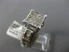 LARGE 1.55CT ROUND & BAGUETTE & PRINCESS DIAMOND 14KT WHITE GOLD SQUARE FUN RING