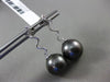 ESTATE 14KT WHITE GOLD AAA TAHITIAN PEARL 3D CLASSIC WAVE HANGING EARRINGS