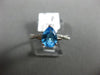 ESTATE 2.07CT DIAMOND & AAA BLUE TOPAZ 18KT WHITE GOLD INFINITY PEAR SHAPE RING