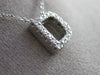 ESTATE .17CT DIAMOND 14KT WHITE GOLD 3D " D " INITIAL FLOATING PENDANT #21240