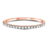 ESTATE .15CT DIAMOND 14KT ROSE GOLD 3D SEMI ETERNITY WEDDING ANNIVERSARY RING