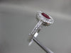 ESTATE 1.41CT DIAMOND & RUBY 18K WHITE GOLD 3D FILIGREE MILGRAIN ENGAGEMENT RING