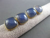 ANTIQUE LARGE NATURAL CHALCEDONY 14KT YELLOW GOLD DOUBLE SIDED CUFF LINKS #23444