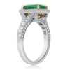 ESTATE LARGE 3.27CT DIAMOND 14KT TWO TONE GOLD CLASSIC OVAL HALO ENGAGEMENT RING