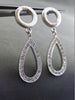 ESTATE .46CT DIAMOND 14KT WHITE GOLD MATTE & SHINY CIRCLE & PEAR SHAPE EARRINGS