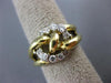 ESTATE .35CT DIAMOND 14K TWO TONE GOLD OPEN LOVE KNOT CIRCLE OF LIFE RING #19483