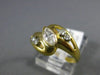 ANTIQUE WIDE .33CT DIAMOND 14KT YELLOW GOLD 3D PROMISE FRIENDSHIP RING #12081