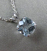 ESTATE 1CT EXTRA FACET AQUAMARINE 14K WHITE GOLD SQUARE CLASSIC FLOATING PENDANT