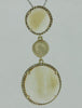 LARGE 12.44CT DIAMOND & AAA CITRINE 14KT YELLOW GOLD CIRCULAR FLOATING PENDANT