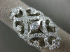 ESTATE LARGE 2.33CT DIAMOND 14K WHITE GOLD 3D OPEN FILIGREE ETOILE COCKTAIL RING