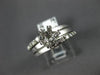 ESTATE .20CT DIAMOND 18KT WHITE GOLD 3D 3 ROW SEMI MOUNT ENGAGEMENT RING #11624