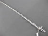 ESTATE LONG .65CT DIAMOND 14KT WHITE GOLD BAMBOO TENNIS BRACELET BEAUTIFUL!