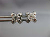 ESTATE LARGE 1.10CT DIAMOND 14KT WHITE GOLD SOLITAIRE FLOWER STUD EARRINGS #1409