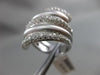ESTATE 2.05CT DIAMOND 18KT WHITE GOLD MULTI ROW PAVE CRISS CROSS COCKTAIL RING
