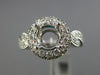 ESTATE 1.11CT DIAMOND 14KT WHITE GOLD 3D ROUND HALO SEMI MOUNT ENGAGEMENT RING