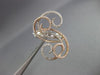 ESTATE LARGE .85CT DIAMOND 18K WHITE & ROSE GOLD DOUBLE ROW MULTI SWIRL FUN RING