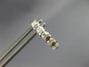 ESTATE .80CT DIAMOND 18KT WHITE GOLD CHANNEL 5 STONE ROUND HUGGIE HOOP EARRINGS