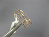 ESTATE WIDE .15CT ROUND DIAMOND 14KT ROSE GOLD 3D CLASSIC DOUBLE ROW FUN RING