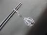 ESTATE LARGE .30CT DIAMOND 14KT WHITE GOLD 3D TEAR DROP BASKET HANGING EARRINGS