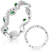 .60CT DIAMOND & TSAVORITE 14KT WHITE GOLD 3D MARQUISE & ROUND ANNIVERSARY RING