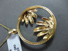 ESTATE LARGE .26CT DIAMOND 14KT YELLOW GOLD SEASHELL CIRCLE OF LIFE PENDANT