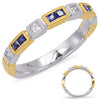 .50CT DIAMOND & AAA SAPPHIRE 14KT 2 TONE GOLD PRINCESS FILIGREE ANNIVERSARY RING
