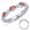 .61CT DIAMOND & AAA RUBY 14KT WHITE GOLD CLASSIC MARQUISE & ROUND BEZEL FUN RING