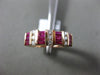 ESTATE WIDE 1.24CT DIAMOND & AAA RUBY 14KT ROSE GOLD THREE ROW ANNIVERSARY RING