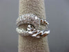 ESTATE 1.14CT ROUND DIAMOND 18KT WHITE GOLD 3D MULTI ROW INFINITY LOVE KNOT RING