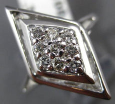 ANTIQUE WIDE .38CT OLD MINE DIAMOND 14K WHITE GOLD 3D MARQUISE SHAPE RING #22328