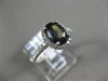 ESTATE 1.99CT DIAMOND & AAA ALEXANDRITE 14K WHITE GOLD OVAL HALO ENGAGEMENT RING