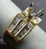 ESTATE LARGE 1.15CT DIAMOND 14K YELLOW GOLD 6 PRONG SEMI MOUNT ENGAGEMENT RING