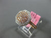 ESTATE .61CT WHITE & PINK DIAMOND 18KT ROSE GOLD CLASSIC CLUSTER OCTAGON RING
