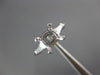 ESTATE .25CT DIAMOND PLATINUM 3D THREE STONE SEMI MOUNT ENGAGEMENT RING #26389