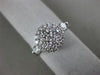 ESTATE WIDE .85CT DIAMOND 18KT WHITE GOLD 3D CLUSTER FLOWER FRIENDSHIP LOVE RING