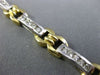 ESTATE WIDE 1.22CT DIAMOND 14KT TWO TONE GOLD LOVE KNOT INFINITY TENNIS BRACELET