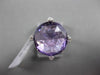 ESTATE 10.25CTW DIAMOND & AAA EXTRA FACET AMETHYST 14KT WHITE 3D ENGAGEMENT RING