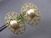 ESTATE LARGE .35CT DIAMOND 18KT YELLOW GOLD 3D OVAL HANDCRAFTED CLIP ON EARRINGS