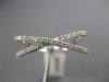 ESTATE LARGE .45CT ROUND CUT DIAMOND 14KT WHITE GOLD 3D CLASSIC X LOVE FUN RING